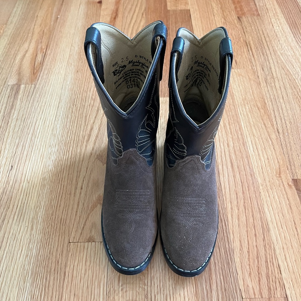 Girl Leather Cowboy Boots